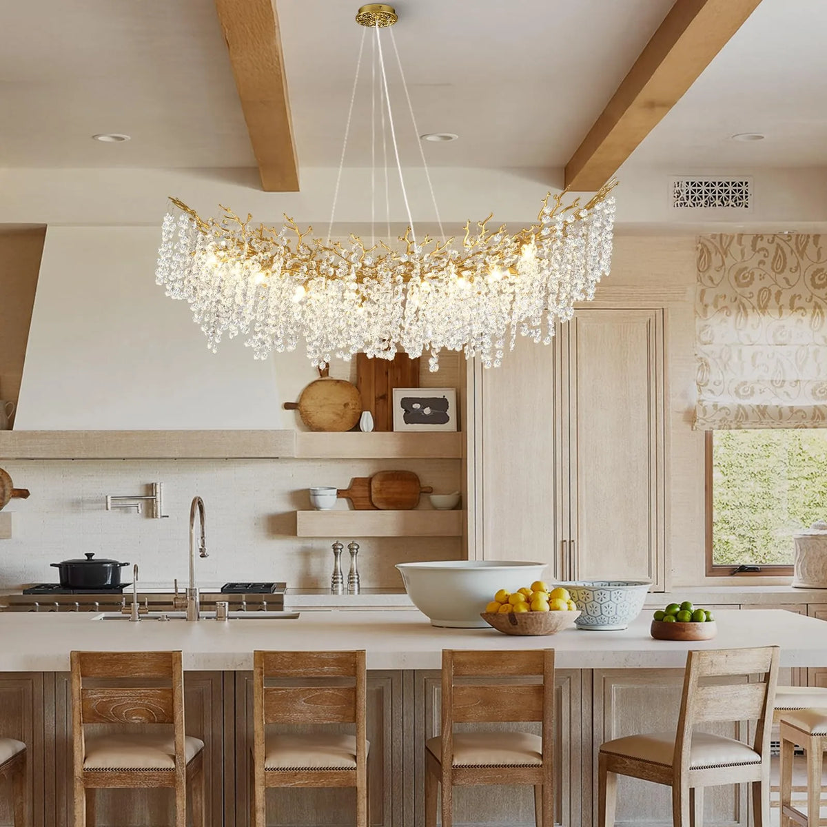 Grand Lustre Salon Moderne en Cristal