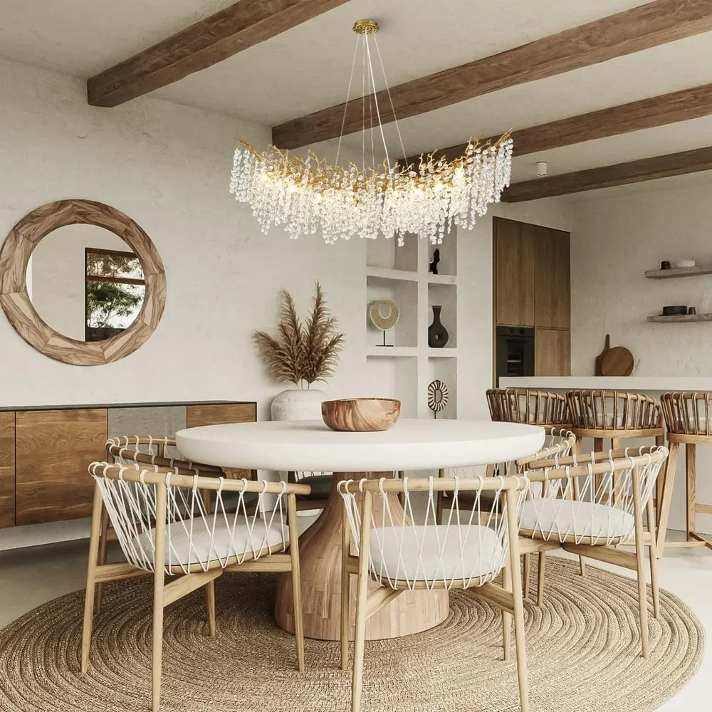 Grand Lustre Salon Moderne en Cristal