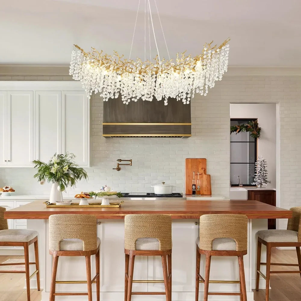 Grand Lustre Salon Moderne en Cristal