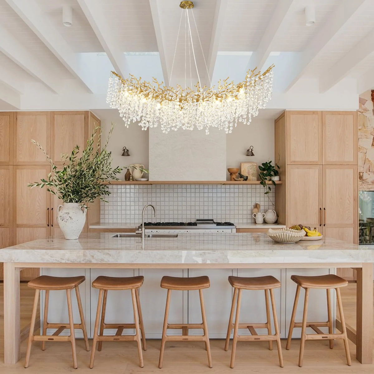Grand Lustre Salon Moderne en Cristal