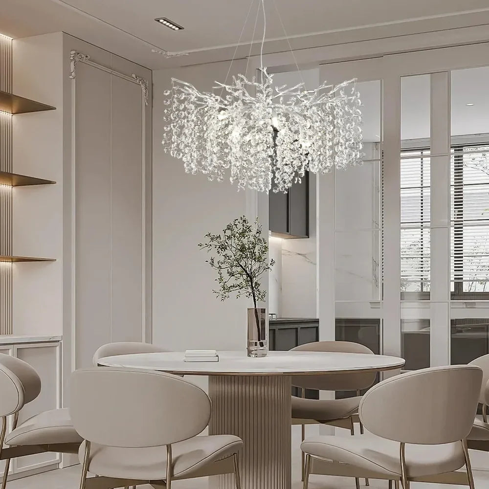 Grand Lustre Salon Moderne en Cristal