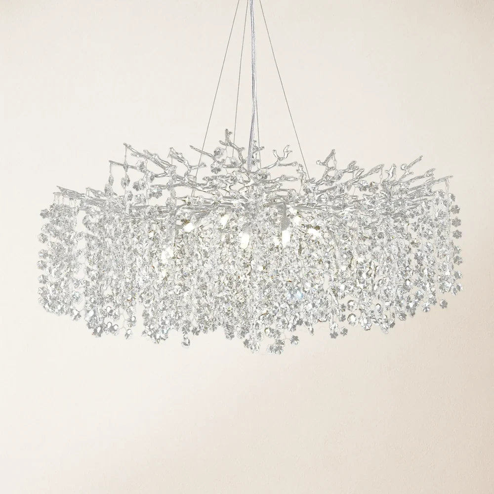 Grand Lustre Salon Moderne en Cristal
