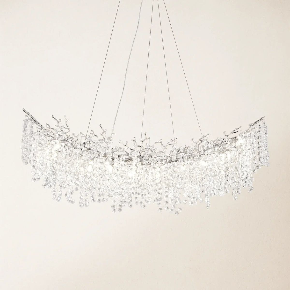Grand Lustre Salon Moderne en Cristal