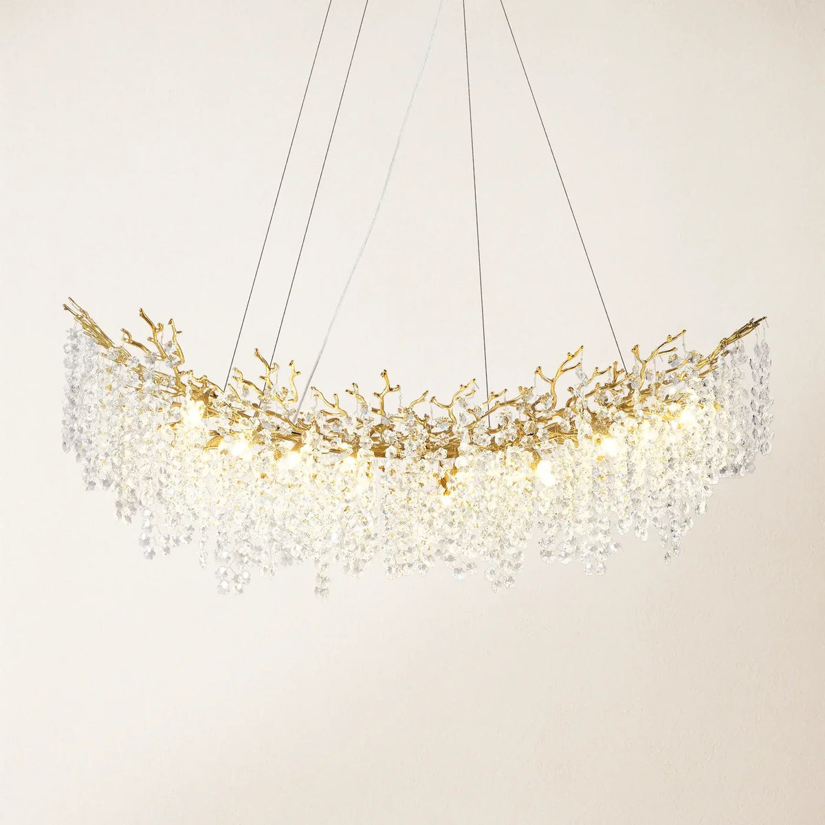 Grand Lustre Salon Moderne en Cristal